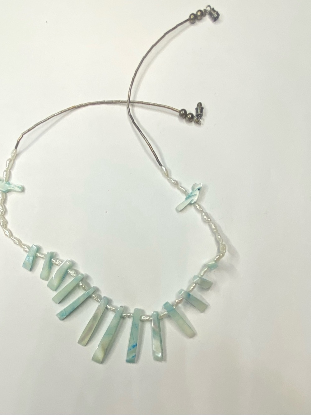 Seafoam Pearl Spike Necklace - Women Jewelry
